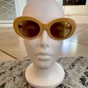 Beautiful, round, yellow Crap Eyewear sunglasses. Great condition. Case included